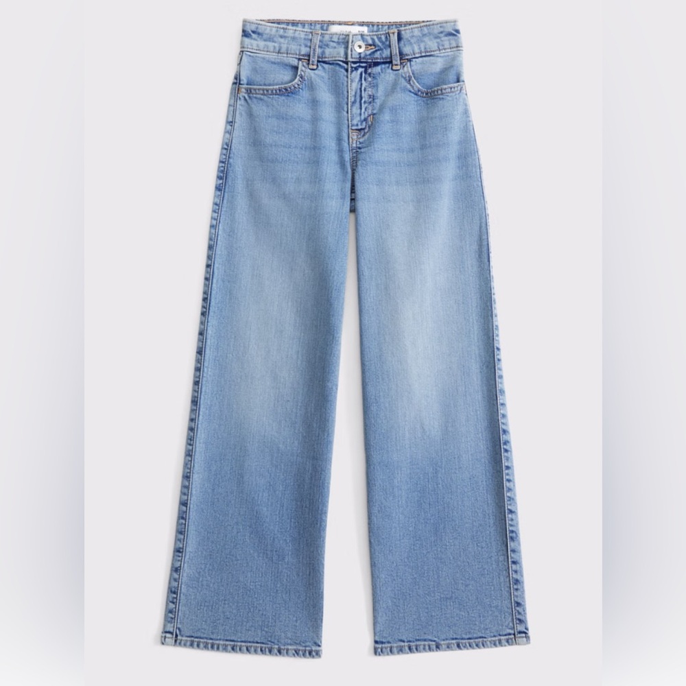 Abercrombie Kids High Rise Wide Leg Jeans